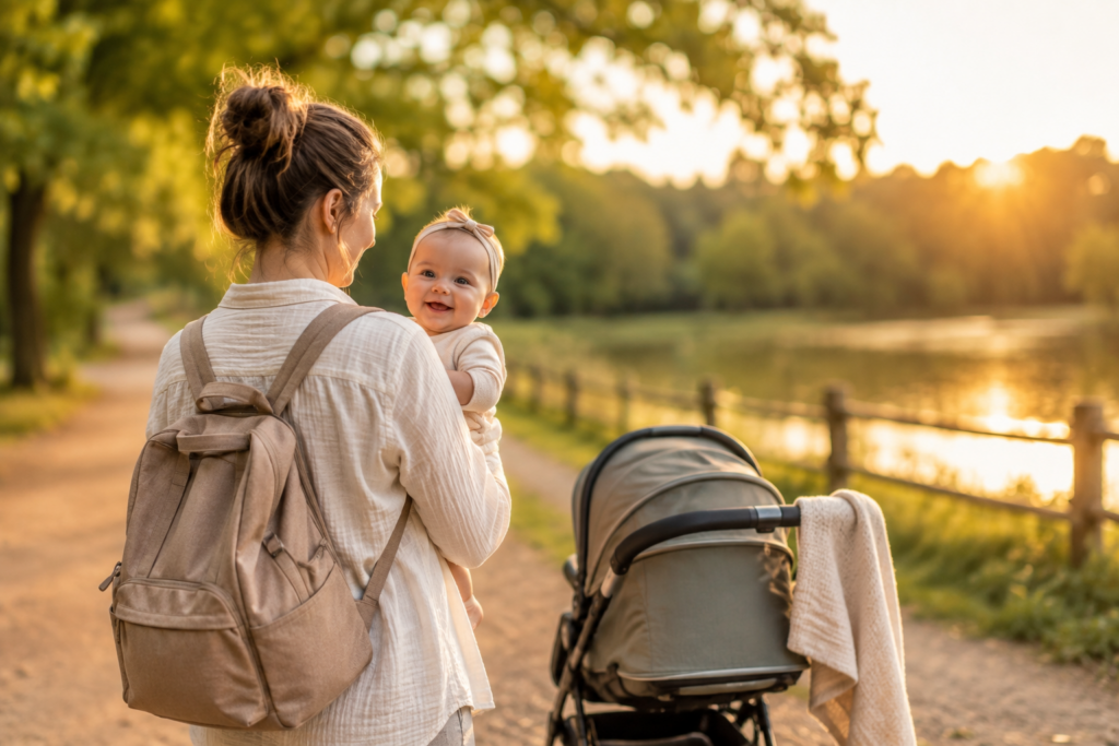 Golden Hour Lakeside Family Stroll